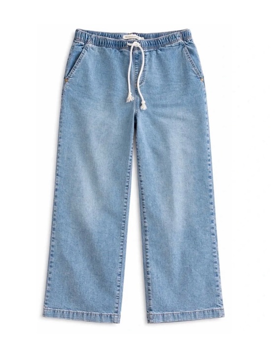 Rebecca Minkoff Pants - Rebecca Minkoff Light Blue Drawstring Denim Pants